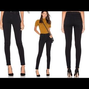 AG THE FARRAH HIGH RISE SKINNY JEANS BLACK